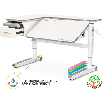 Дитячий стіл Mealux Woodville Multicolor TG (арт. BD-850 TG/MC) - Pampik