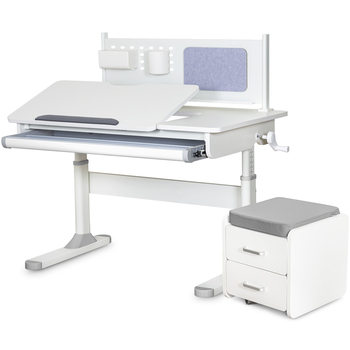 Комплект (S) ErgoKids TH-325 Grey (парта + тумба) (арт.TH-325 + BD C3_GREY) - Pampik