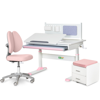 Комплект (L) ErgoKids TH-325 Pink (парта + крісло + тумба) (арт. TH-325 + Y-412 Lite + BD C3_PINK) - Pampik
