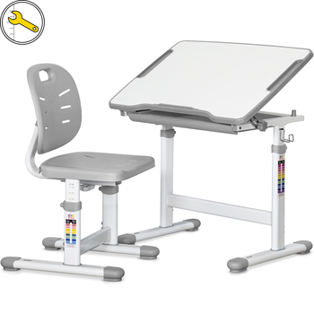 Комплект Evo-kids (стіл+стілець) Evo-05 Ergo Grey (арт. Evo-05 Ergo G) - Pampik