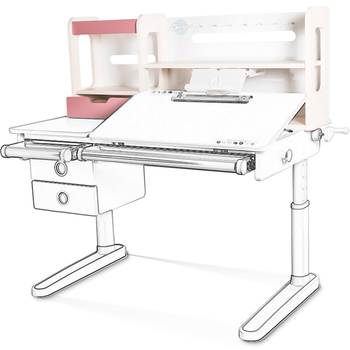 Полиця - надбудова до парти Oxford Wite (арт.Shelf Wite BD-930-2 PN) - Pampik