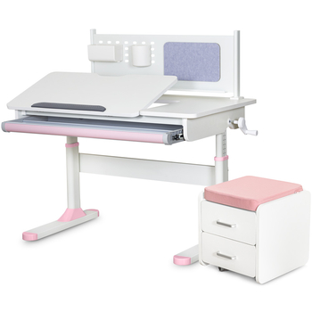 Комплект (S) ErgoKids TH-325 Pink (парта + тумба) (арт.TH-325 + BD C3_PINK) - Pampik