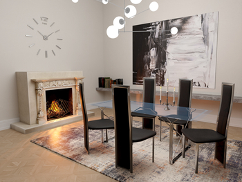 Крісло Hommex Diana Black (арт. MC-081) - оббивка екошкіра / колір чорний - Pampik - 2