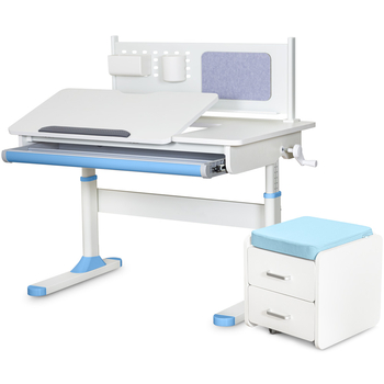 Комплект (S) ErgoKids TH-325 (письменный стол + тумбочка) (арт.TH-325 + BD C3_ СИНИЙ) - Pampik