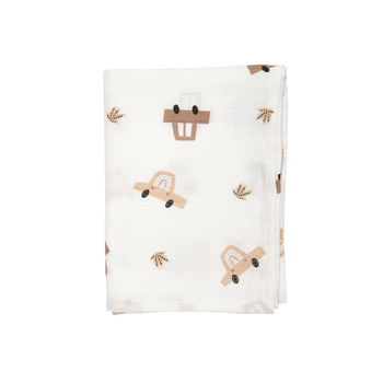 Пелюшка Twins Автомобілі, муслінова, 110х75 см (1610-TPM-1012) - Pampik