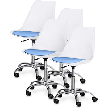 Комплект (4шт) крісло Evo-Kids Capri White/Blue (арт H-231 W/BL-Х4) - Pampik