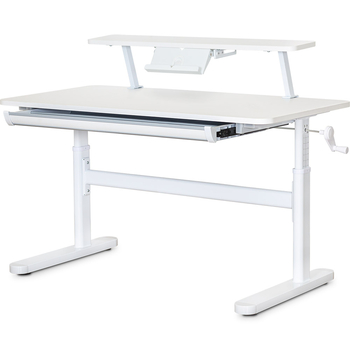 Дитячий стіл Evo-Kids TH-215 з полицею S50 XL White (арт.TH-215 W + BD-S50 XL) - Pampik