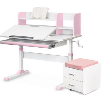 Комплект (S) Evo-Kids TH-330 Pink (парта + тумба) (арт.TH-330 + BD C3_PINK) - Pampik