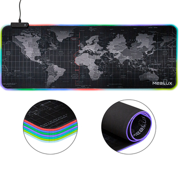 Геймерський килимок Mealux RGB V02 для миші (арт. Mousepad 800x300x4mm RGB V02) - Pampik