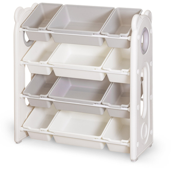 Стеллаж для книг и игрушек Mealux Olaf (арт. KD-E025 White/Grey) - Pampik