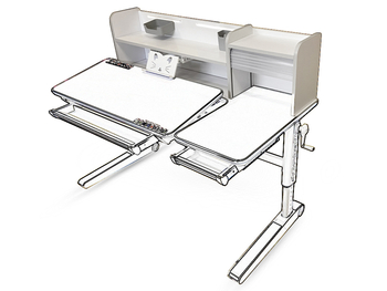 Полиця для столу Mealux Sherwood XL (bookshelf BD 860 W) - Pampik