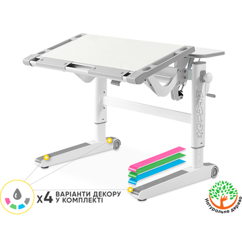 Детский стол Mealux Ergowood M Multicolor TG (арт. BD-800 TG/MC) - Pampik