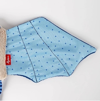 М'яка іграшка-комфортер Sigikid Кажан, 17 см, блакитний (41099/36999) - Pampik - 6