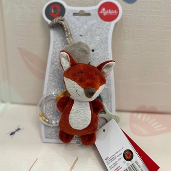 Брязкальце м'яке на коляску Sigikid Лисичка, 17 см, помаранчевий (43169/38278) - Pampik - 5