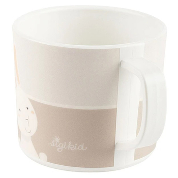Чашка поилка пластмассовая Sigikid Зайчонок, бежевый (25401/38286) - Pampik - 2