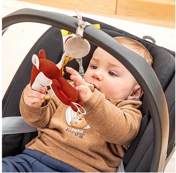 Брязкальце м'яке на коляску Sigikid Лисичка, 17 см, помаранчевий (43169/38278) - Pampik - 6