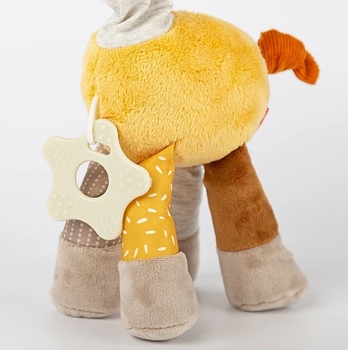 Брязкальце м'яке на коляску Sigikid Жирафа, 11 см, жовтий (43165/38280) - Pampik - 6