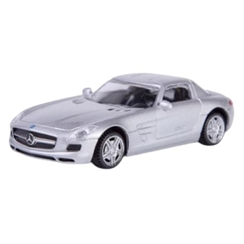 Машинка Rastar Mercedes SLS, метал, 11 см, сріблястий (58100/33192) - Pampik