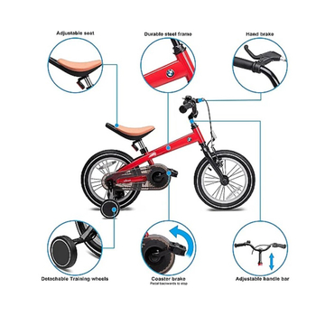 Велосипед двоколісний Rastar BMW, з допоміжними колесами, 4+, до 45 кг, червоний (RSZ1607RR/37844) - Pampik - 7