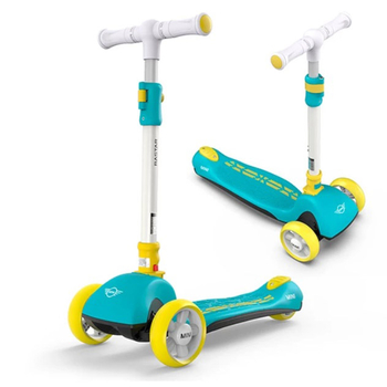 Самокат Rastar LED Mini 3+, до 50 кг, жовтий-блакитний (83700/36672) - Pampik - 2