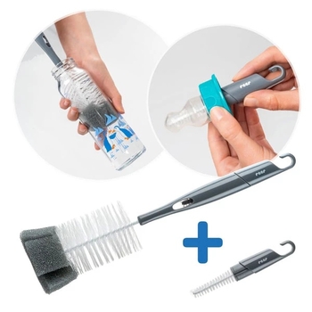 Щётка для чистки бутылочек и пустышек Reer, серый (21031/36886) - Pampik - 3