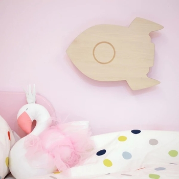 Нічник дерев'яний бездротовий Reer Ракета, натуральний (52157/33149) - Pampik - 4