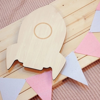 Нічник дерев'яний бездротовий Reer Ракета, натуральний (52157/33149) - Pampik - 2