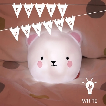 Нічник світлодіодний Reer LumiLu Ведмедик, 9.1х6.8х12.3 см, білий (52210/33156) - Pampik - 2