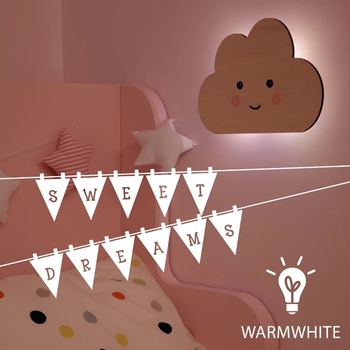 Ночник деревянный беспроводной Reer Облако, натуральный (52167/33151) - Pampik - 4