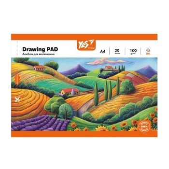 Альбом для рисования Yes Orange Line, А4, 20 листов (130607) - Pampik