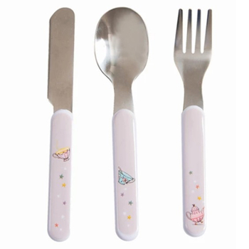 Дитячий набір столових приборів Moulin Roty, рожевий (664231/22182) - Pampik