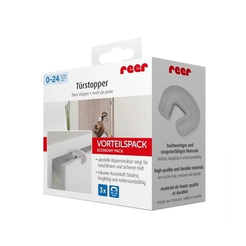 Дверний стопер Reer, 3 шт., білий (70059/30015) - Pampik