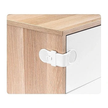 Замок для шкафов и ящиков электрических приборов Reer, 1 шт., белый (71050/30020) - Pampik - 3