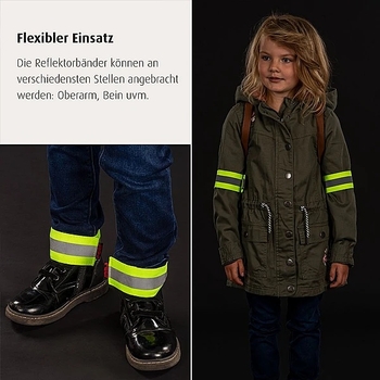 Светоотражающие ленты Reer MyBuddyGuard, 4 шт., салатовый (53185/37840) - Pampik - 3