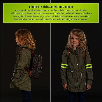 Светоотражающие ленты Reer MyBuddyGuard, 4 шт., салатовый (53185/37840) - Pampik - 6