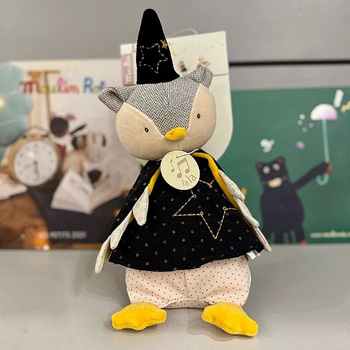 Игрушка мягкая музыкальная Moulin Roty Сова (664043/35230) - Pampik - 4