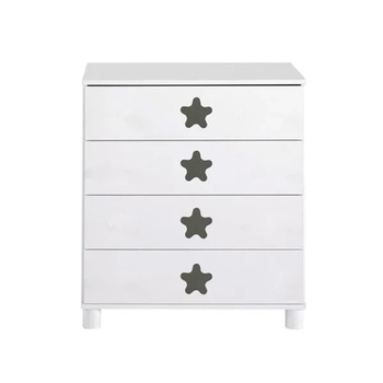 Комод NL Baby, 73x80х46 см, білий з сірим (3045/37896) - Pampik