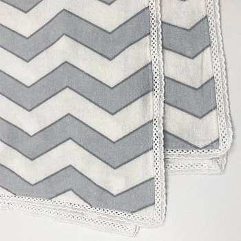 Пелюшка фланелева NL Baby, 80х80 см, біло-сірий (0000/32691) - Pampik - 5