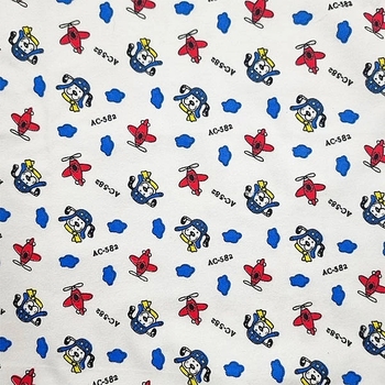 Пелюшка фланелева NL Baby Літак, 90х90 см, біло-синій (36169) - Pampik - 4