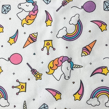 Пелюшка фланелева NL Baby Єдиноріг, 80х80 см, білий (32690) - Pampik - 4