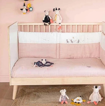 Бортик в кроватку Moulin Roty, 42х190 см, розовый (664091/33285) - Pampik - 7