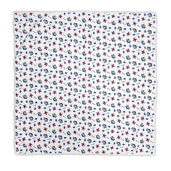 Пелюшка фланелева NL Baby Літак, 80х80 см, біло-синій (34663) - Pampik - 3