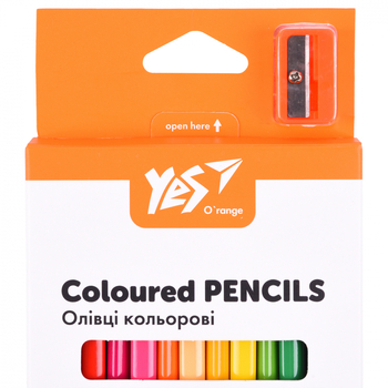 Карандаши цветные Yes Orange Line с точилкой, 18 цветов (290739) - Pampik - 3