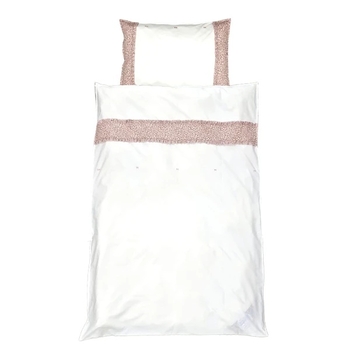 Комплект постельного белья NL Baby, 140х100 см, бело-розовый (867+842/37862) - Pampik