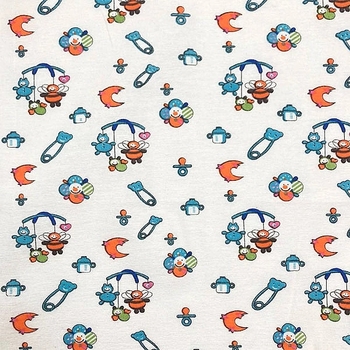 Пеленка фланелевая NL Baby Игрушки, 100х90 см, разноцветный (35134) - Pampik - 4