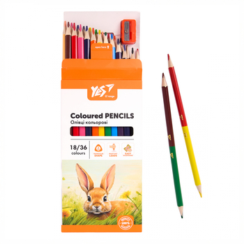 Карандаши цветные Yes Orange Line с точилкой, 18 шт., 36 цветов (290752) - Pampik - 5