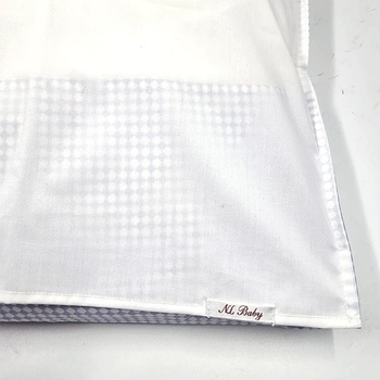 Комплект постільної білизни NL Baby, 140х100 см, біло-блакитний (851/37861) - Pampik - 4