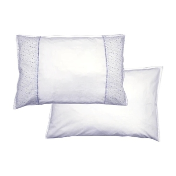 Наволочка NL Baby, 40х60 см, 2 шт., біло-блакитний (869+842/37912) - Pampik