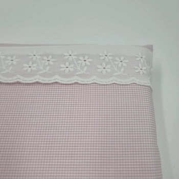 Наволочка NL Baby для латексної подушки, 21х37 см, клітинка, рожевий (803/22805) - Pampik - 3