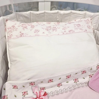 Наволочка NL Baby, 40х60 см, біло-рожевий (828+842/37597) - Pampik - 2